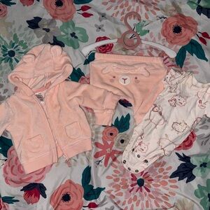 Carters newborn Pink Kids Hoodie and Pants Set